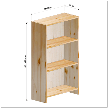 横幅61-70／高さ111-120／奥行30cmの棚ユニット
