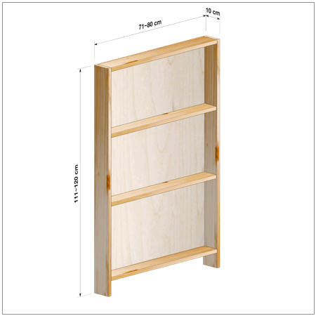 横幅71-80／高さ111-120／奥行10cmの棚ユニット