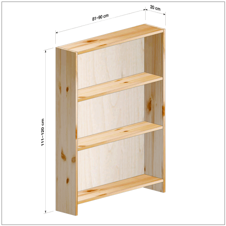 横幅81-90／高さ111-120／奥行20cmの棚ユニット