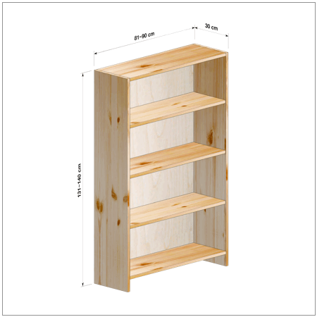 横幅81-90／高さ131-140／奥行30cmの棚ユニット