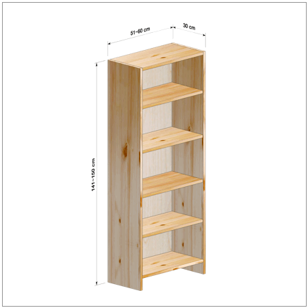 横幅51-60／高さ141-150／奥行30cmの棚ユニット