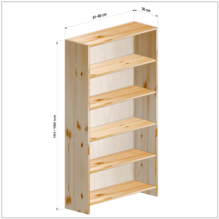 横幅81-90／高さ151-160／奥行30cmの棚ユニット