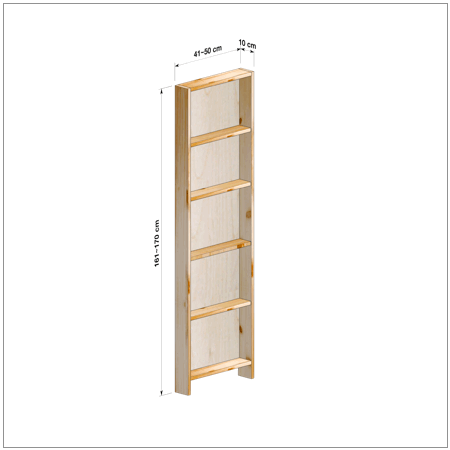 横幅41-50／高さ161-170／奥行10cmの棚ユニット