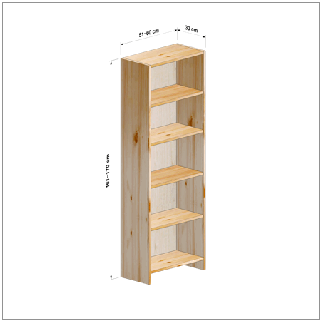 横幅51-60／高さ161-170／奥行30cmの棚ユニット