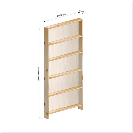 横幅81-90／高さ161-170／奥行10cmの棚ユニット