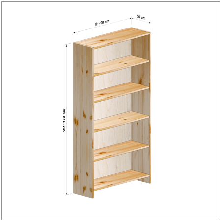 横幅81-90／高さ161-170／奥行30cmの棚ユニット