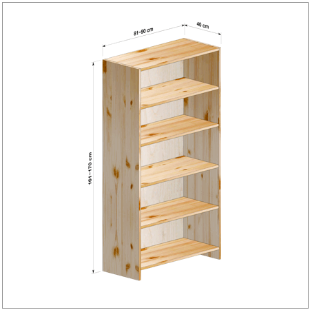 横幅81-90／高さ161-170／奥行40cmの棚ユニット