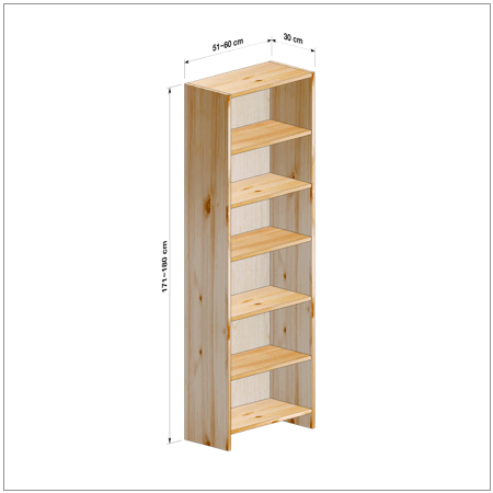 横幅51-60／高さ171-180／奥行30cmの棚ユニット