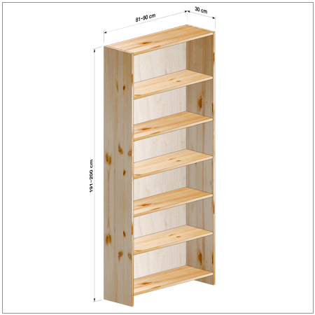 横幅81-90／高さ191-200／奥行30cmの棚ユニット