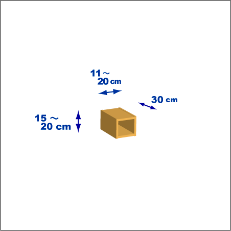 横幅11-20／高さ15-20／奥行30cmの棚ユニット
