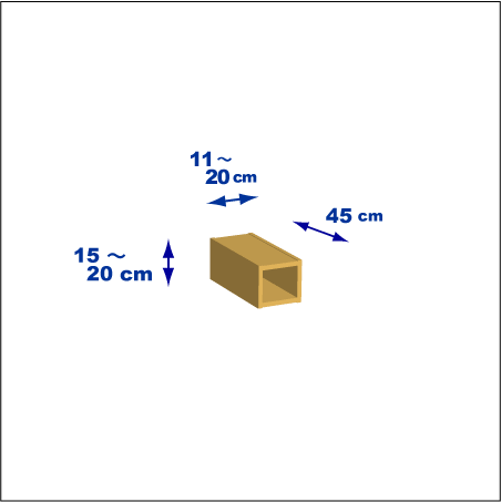 横幅11-20／高さ15-20／奥行45cmの棚ユニット