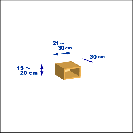 横幅21-30／高さ15-20／奥行30cmの棚ユニット
