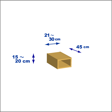 横幅21-30／高さ15-20／奥行45cmの棚ユニット