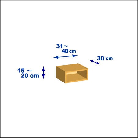 横幅31-40／高さ15-20／奥行30cmの棚ユニット