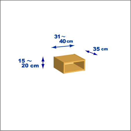 横幅31-40／高さ15-20／奥行35cmの棚ユニット