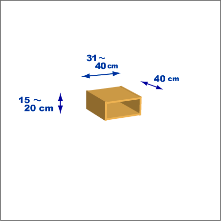 横幅31-40／高さ15-20／奥行40cmの棚ユニット