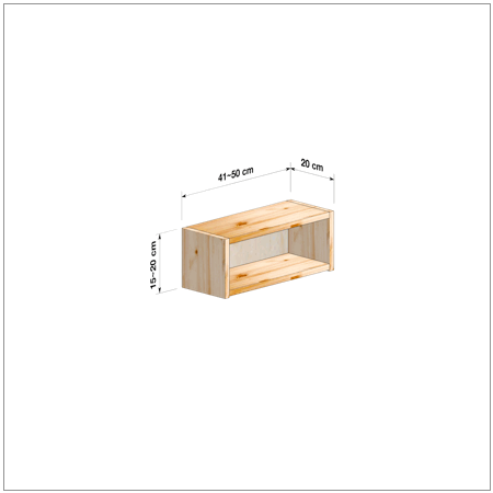 横幅41-50／高さ11-20／奥行20cmの棚ユニット