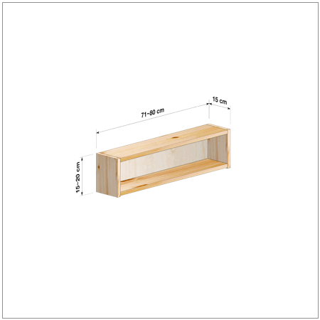 横幅71-80／高さ11-20／奥行15cmの棚ユニット