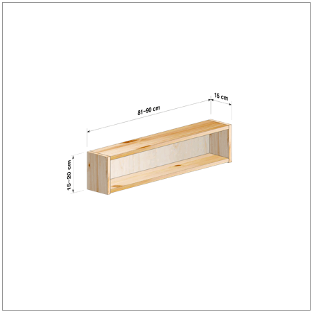 横幅81-90／高さ11-20／奥行15cmの棚ユニット