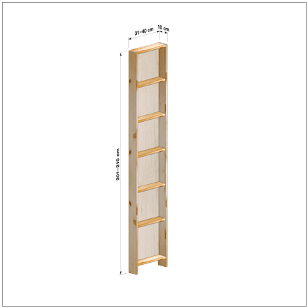 横幅31-40／高さ201-210／奥行10cmの棚ユニット