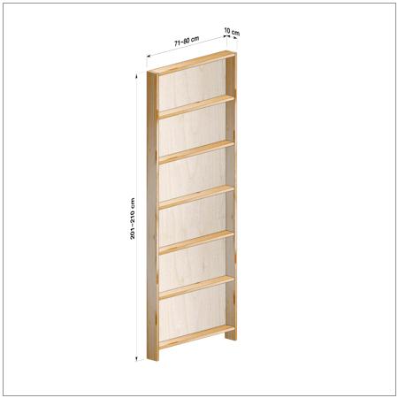 横幅81-90／高さ201-210／奥行10cmの棚ユニット