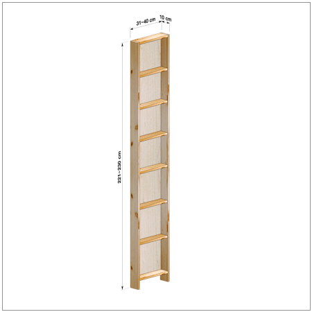 横幅31-40／高さ221-230／奥行10cmの棚ユニット
