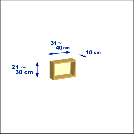 横幅31-40／高さ21-30／奥行10cmの棚ユニット