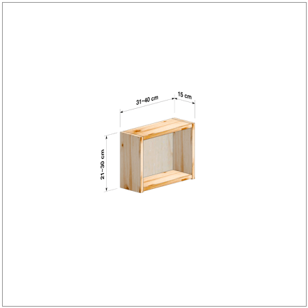 横幅31-40／高さ21-30／奥行15cmの棚ユニット