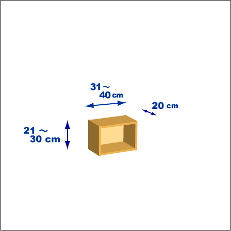 横幅31-40／高さ21-30／奥行20cmの棚ユニット