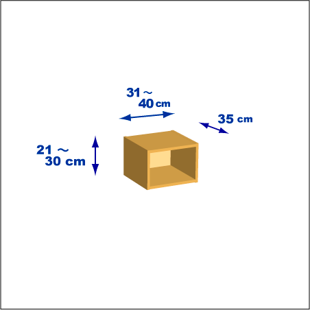 横幅31-40／高さ21-30／奥行35cmの棚ユニット