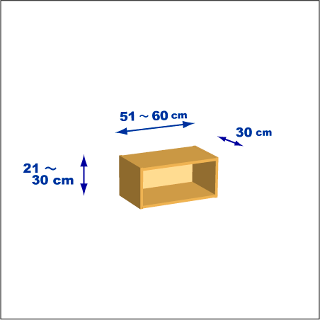 横幅51-60／高さ21-30／奥行30cmの棚ユニット