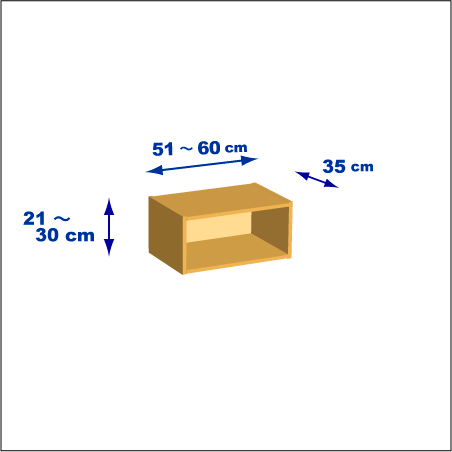 横幅51-60／高さ21-30／奥行35cmの棚ユニット
