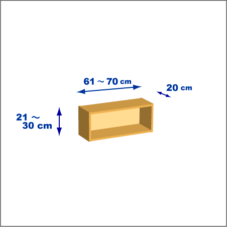 横幅61-70／高さ21-30／奥行20cmの棚ユニット