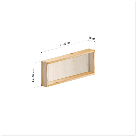 横幅71-80／高さ21-30／奥行10cmの棚ユニット