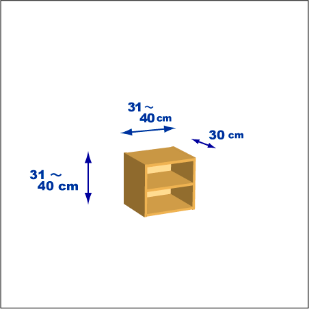 横幅31-40／高さ31-40／奥行30cmの棚ユニット