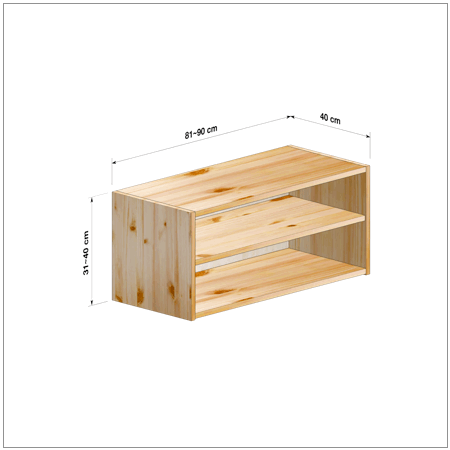 横幅81-90／高さ31-40／奥行40cmの棚ユニット