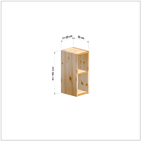 横幅11-20／高さ41-50／奥行25cmの棚ユニット