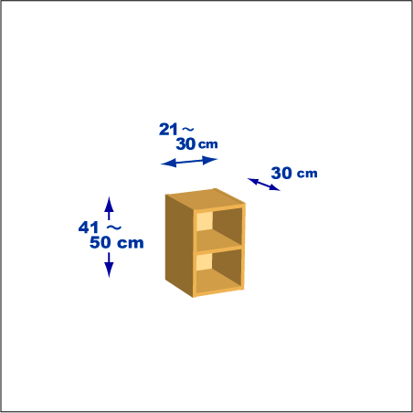 横幅21-30／高さ41-50／奥行30cmの棚ユニット