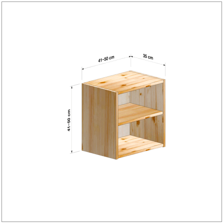 横幅41-50／高さ41-50／奥行35cmの棚ユニット