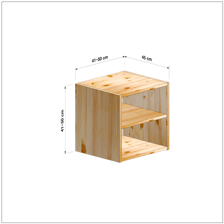 横幅41-50／高さ41-50／奥行45cmの棚ユニット