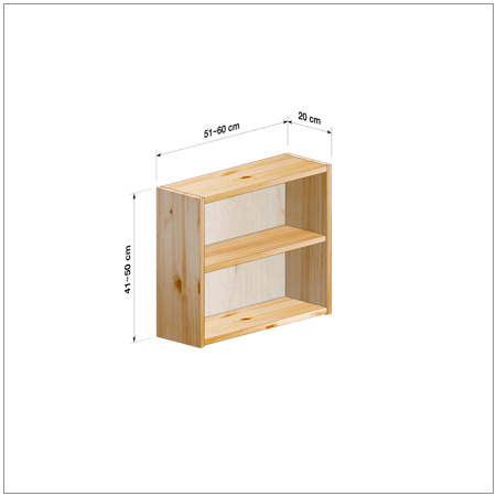 横幅51-60／高さ41-50／奥行20cmの棚ユニット