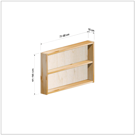 横幅71-80／高さ41-50／奥行10cmの棚ユニット
