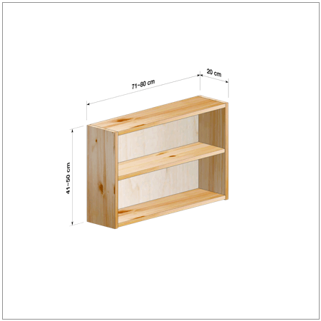 横幅71-80／高さ41-50／奥行20cmの棚ユニット