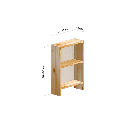横幅31-40／高さ51-60／奥行15cmの棚ユニット