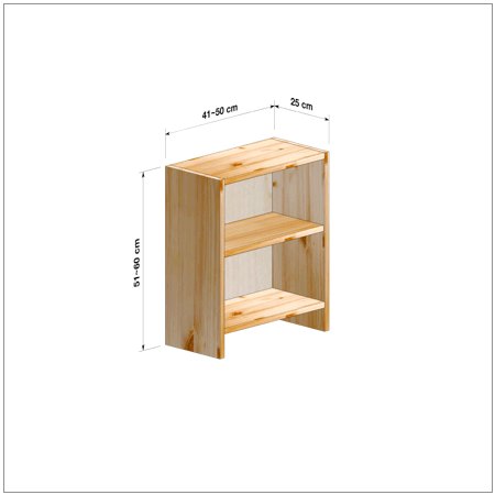 横幅41-50／高さ51-60／奥行25cmの棚ユニット
