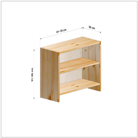 横幅61-70／高さ51-60／奥行30cmの棚ユニット
