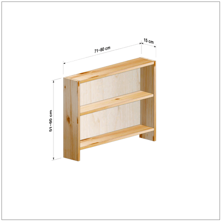 横幅71-80／高さ51-60／奥行15cmの棚ユニット
