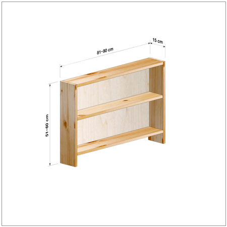横幅81-90／高さ51-60／奥行15cmの棚ユニット