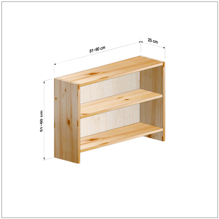 横幅81-90／高さ51-60／奥行25cmの棚ユニット
