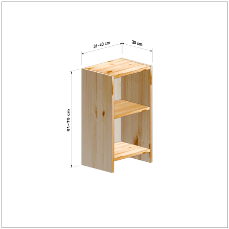 横幅31-40／高さ61-70／奥行30cmの棚ユニット